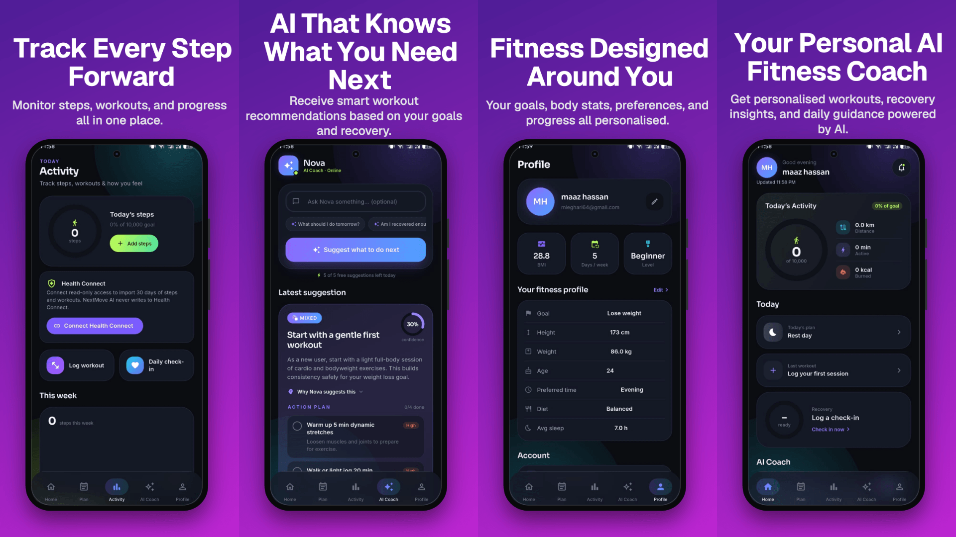 NextMove AI - Personal Fitness Coach preview
