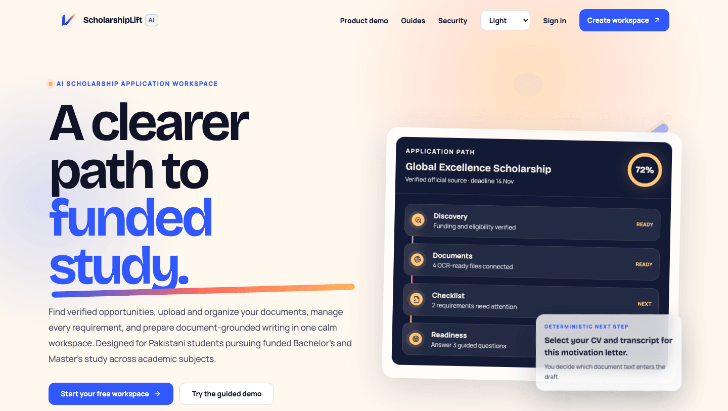 ScholarshipLift AI - Scholarship Application Helper preview